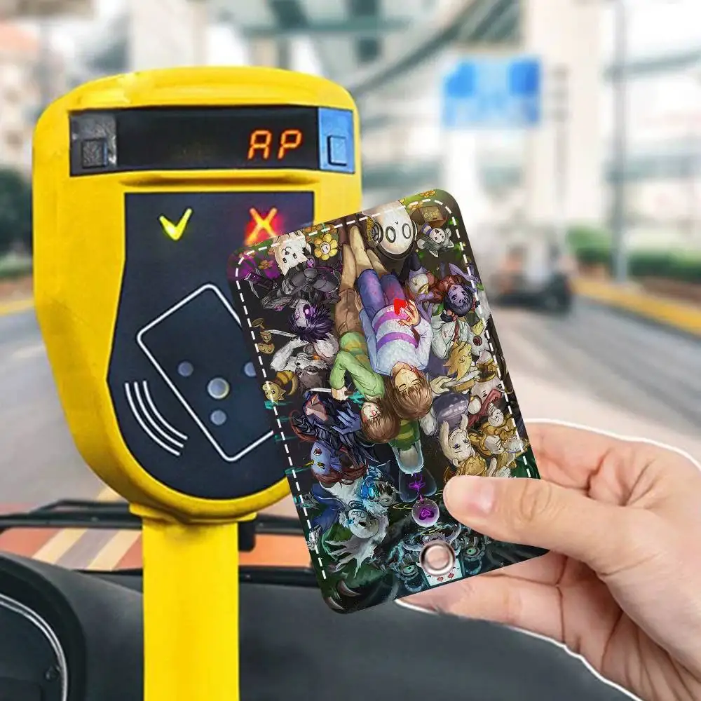 Funny Undertale Badge Holder Keychain For Bank Business Work Card Holder Student Card Protective Case Bus Card