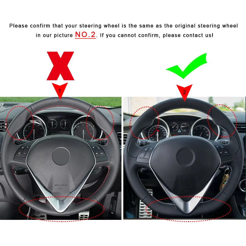 Custom Microfiber Leather Auto Steering Wheel Cover for Alfa Romeo Giulietta 2014 D Style Car Interior Accessories Wheel Covers