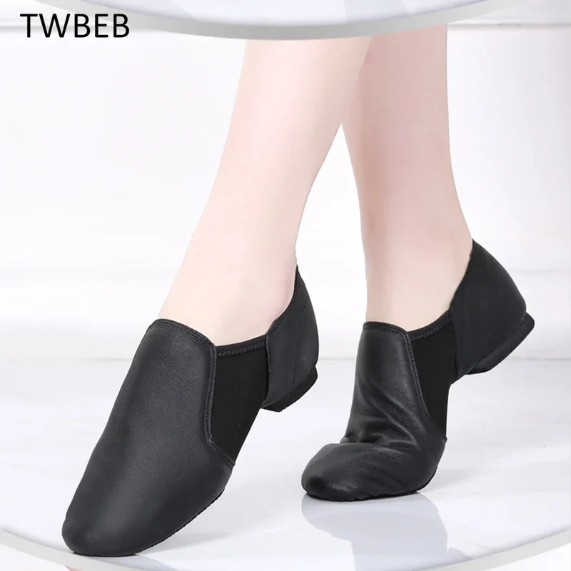 

Dance Shoes Men Genuine Leather Soft Dancing Sneakers Woman Gymnastics Dance Shoes Unisex Slip On Jazz Dance Shoes