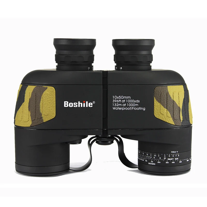 Military Profession 10X50 Powerful Nitrogen Waterproof Floating Binoculars Navigation Wide-angle Telescope With Rangefinder