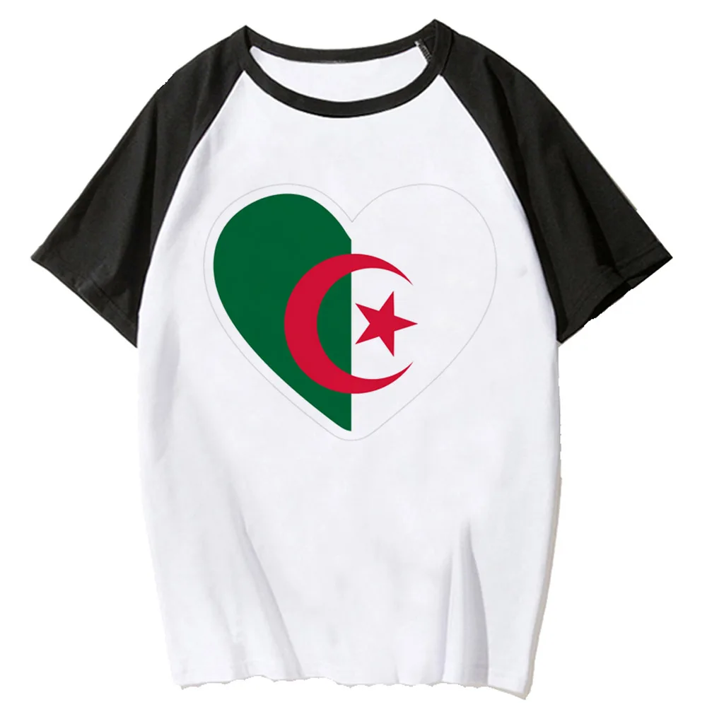 Algerien T-Shirt Frauen Comic T-Shirts Mädchen Streetwear Manga Kleidung