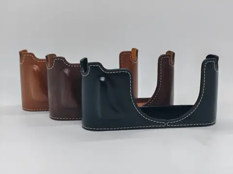 PU 가죽 카메라 가방 하프 케이스 라이카 X VARIO Typ 107 Typ 113 배터리 홀 오프닝 하단 커버