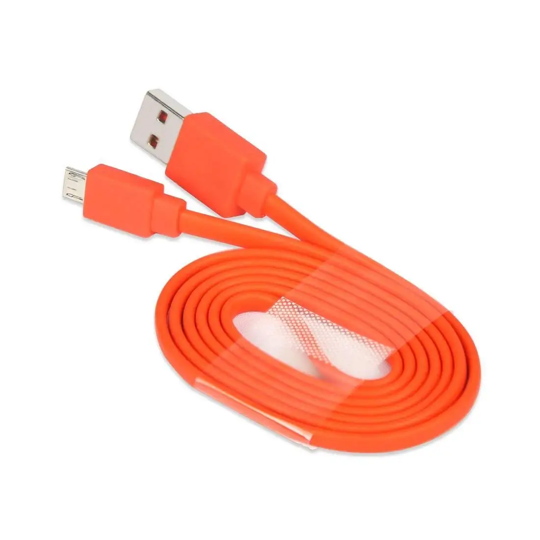 Replacement Micro USB Cable Flat Charging Power Cord Compatible for JBL Charge 2 3 4 2 Plus Speakers UE Booms (3.3ft/Orange)