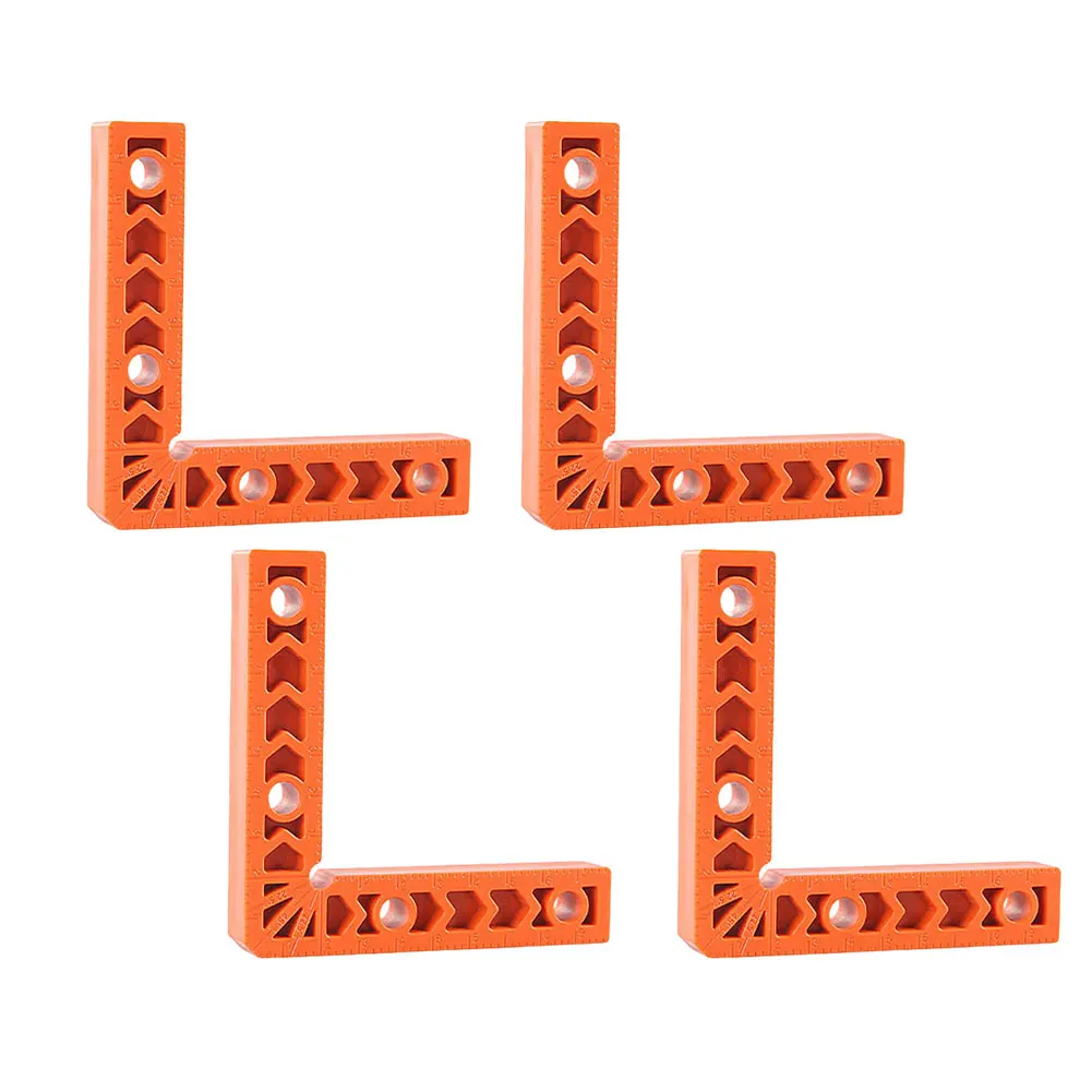 4PC 90 Degree Positioning Squares Clamps for Woodworking with Aluminum Alloy Build for Accurate and Stable Right Angle Assembly