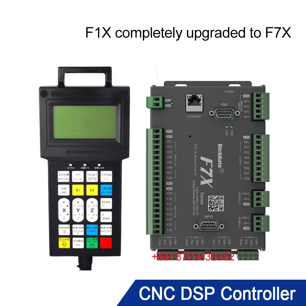 RichAuto DSP Controller F7 Support Servo and Stepper 3Axis Engraving Motion Control System Replace A11 B51