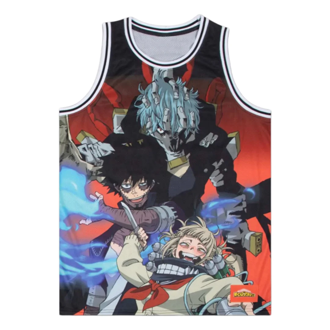 

Bandai League of Villains My Hero Academia Basketball Jersey Anime Adult Kids Athleisure Vest Summer Quick-dry Soft Lightweight