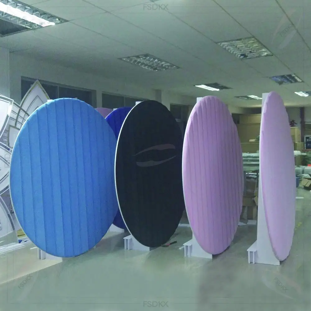 

Hot Sale Wedding Cheap Event Black Round Backdrop+Gold Acrylic Velvet Backdrop Cover for Sale