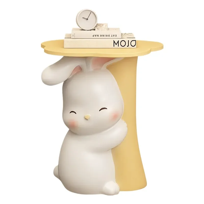 Large Rabbit Floor Ornament Tray Living Room TV Cabinet Decoration Sofa Side Table New Home Housewarming Gift
