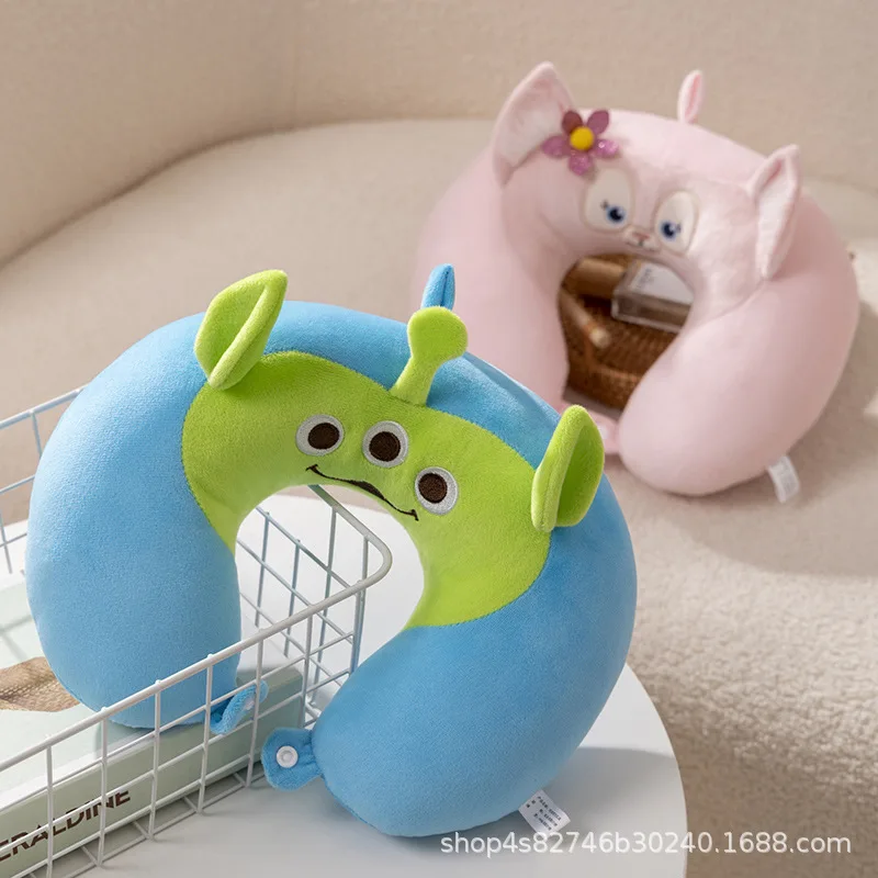 Cartoon Disney Cute Stitch Alien Lotso Bear Linabell Stellalou Viaggio Relax Cuscino per pisolino Cuscino per protezione per il collo a forma di U Ornamento