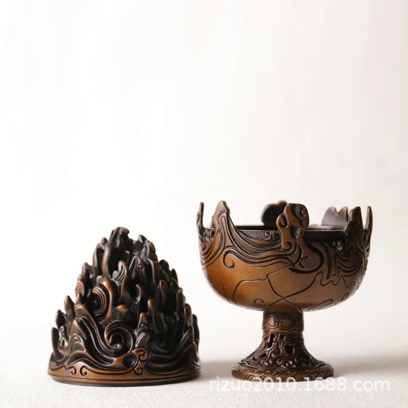 Hu Qingsong, A Master Of Suzhou Copper Furnaces At Qingsongtang, Made Han Style Boshan Furnaces, Purple Incense Burners,