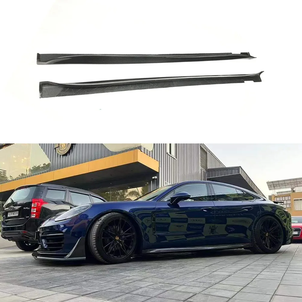 For Porsche Panamera 971 High-quality Genuine Dry Carbon Fiber Side Skirts Bumper Side Wing Canard Car Accessories Trim