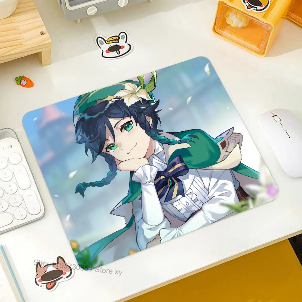 

Venti Genshin Impact Mousepad RGB Small Size Gaming Mouse Pad With LED Light Desk Mat Super Smooth Non-slip Rubber