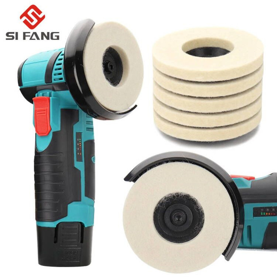50mm/75mm Wool Polishing Wheel Polishing Pads Angle Grinder Wheel Felt Polishing Disc for Metal Marble Glass Ceramic 1PC