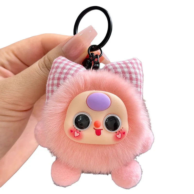 Faux Nertsen Boog Kolenwagen Sleutelhanger Hanger Prachtige Knuffel Cartoon Karakter Rugzak Accessoire