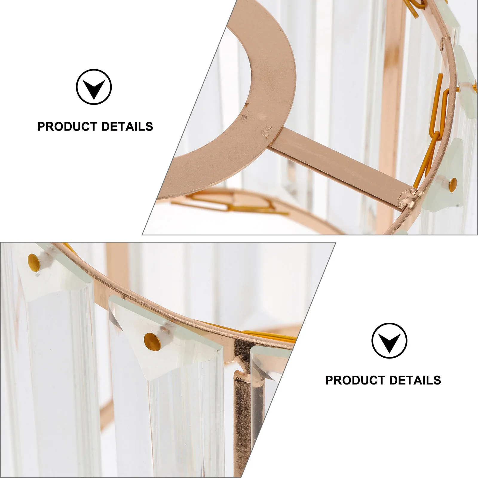 

Crystal Lamp Shade For Home Ceiling Light Cover Dust Protector Compatible With E27 Floor Wall Lamp Fixtures