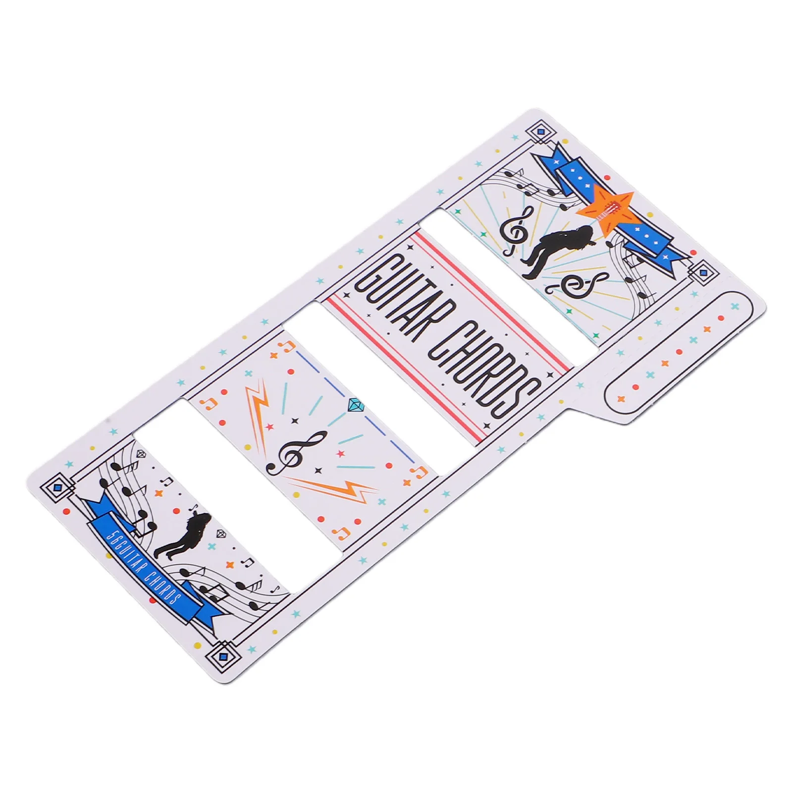 56 Guitar Chord Flash Cards Color Coded Fingering Charts Thick Laminated Portable Music Learning Tool Acoustic Electric Guitar