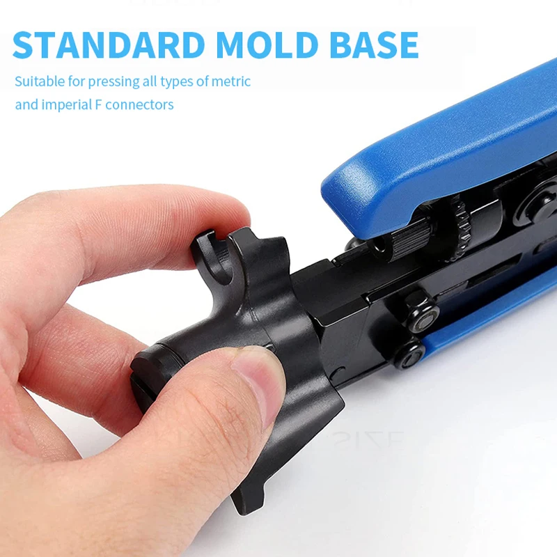 O50 F Connector Crimping Pliers Coax Compression Tool Coaxial Cable Cold Press Clamp RG59 RG6 Cable TV Crimper Tool