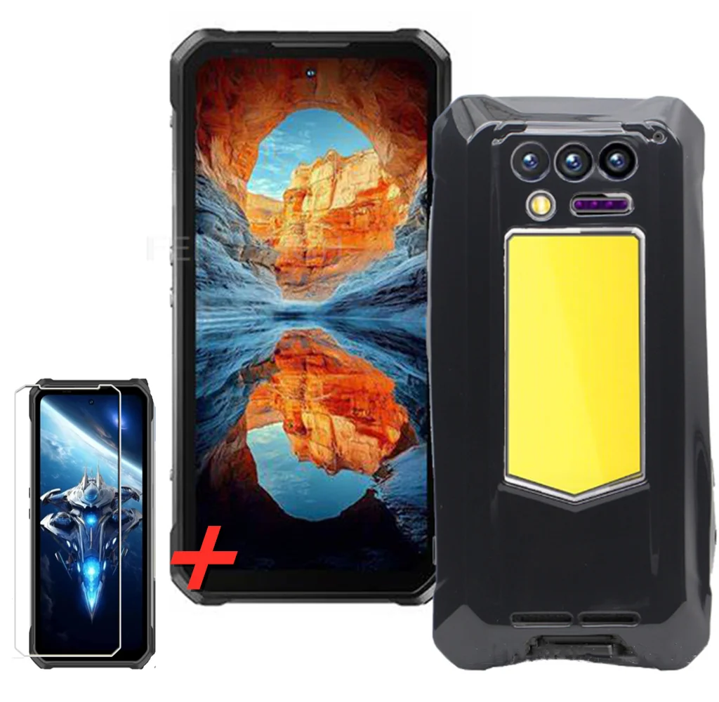Protective Glass For Oukitel WP100 Titan Case Silicone Clear Cover For OukitelWP100Titan WP100Titan 6.8" Tempered Glass