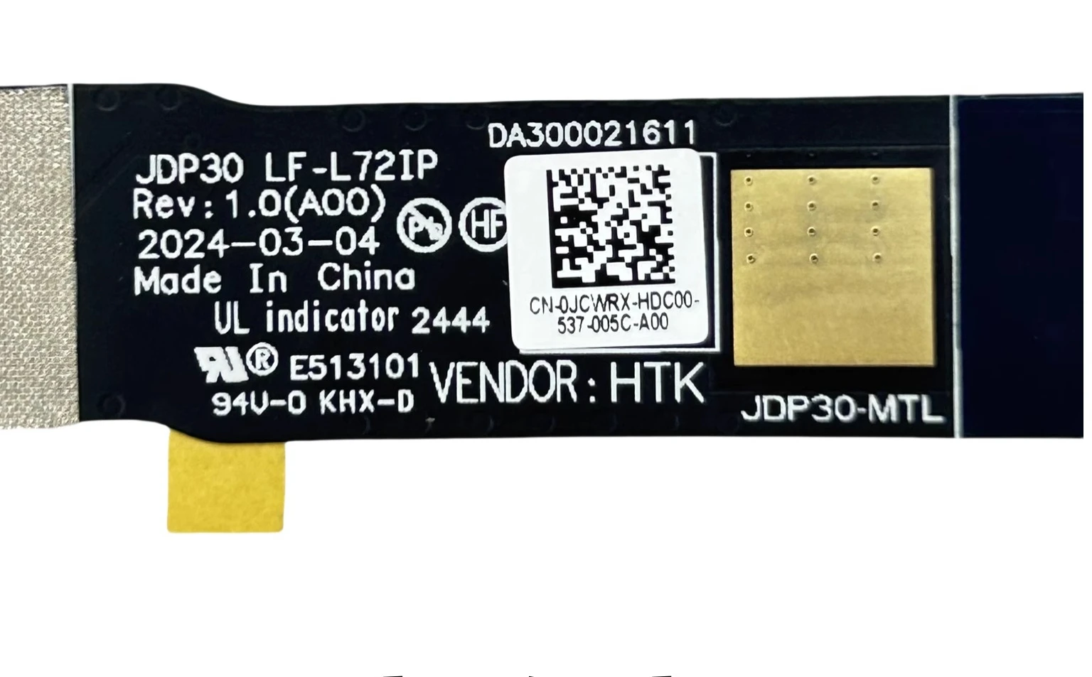 

For Dell XPS13 9340 JDP30 OLED screen cable 40pin LF-L72IP 0JCWRX