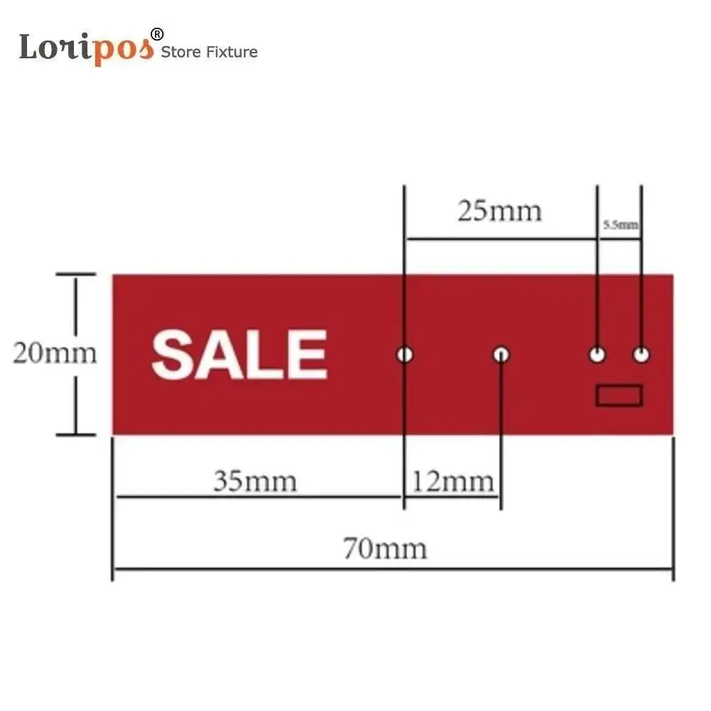 100 PZ Taglia Gancio Indicatore Classificazione Etichetta Divisore Fibbia VENDITA Speciale Mark Clip Identificazione Abbigliamento Calzature Logomark