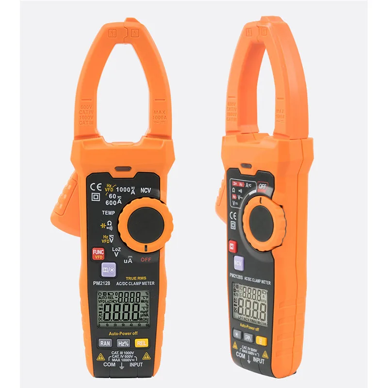 PM2128/PM2128S Multimeter Digital Clamp Meter Professional Electric Current Tester Smart AC / DC Testing Tools For Electricians