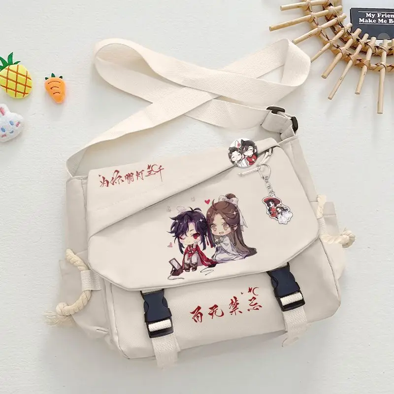 Anime céu bênção oficial hua cheng xie lian ombro grande capacidade tote crossbody sacos casual saco do mensageiro