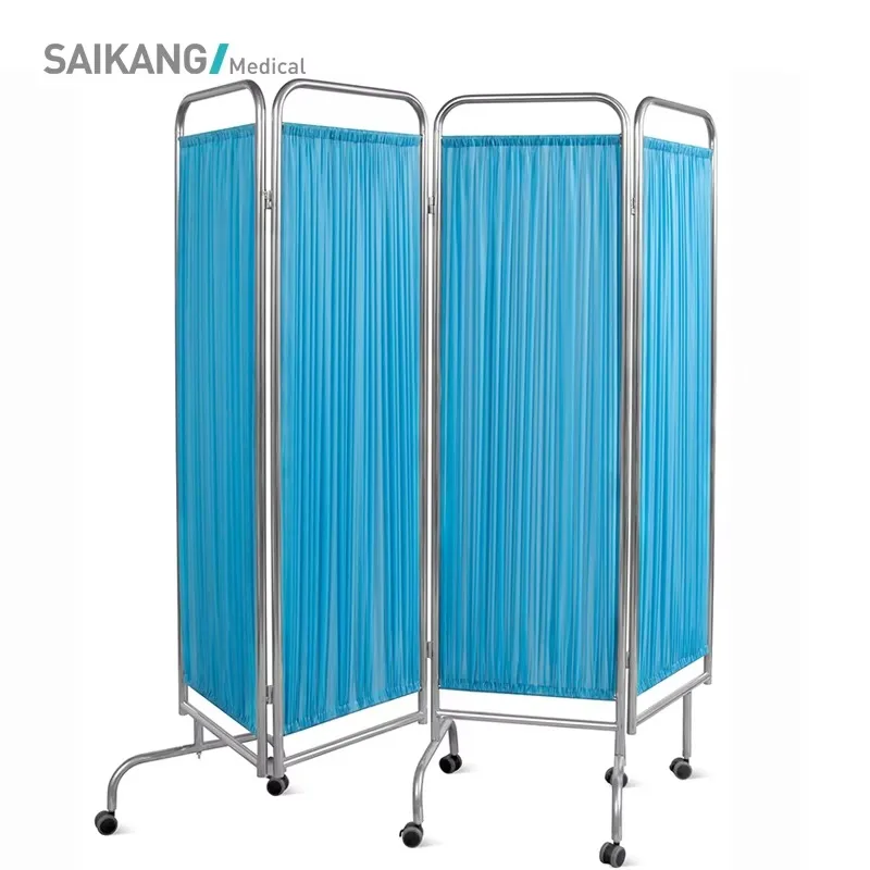 Image 4: Rideau de séparation pliable en acier inoxydable pour hôpital