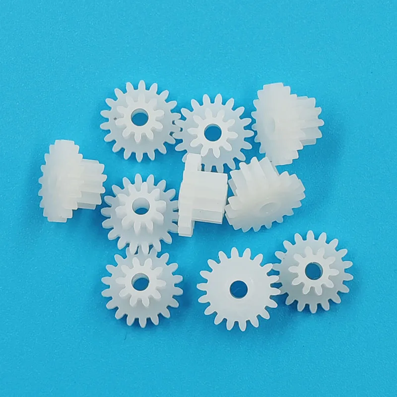 18102B 0.5M Gear 10mm Diameter POM Plastic 18 Teeth + 10 Teeth Double Layer Gears 2.05mm Hole Toy Parts 10PCS/lot