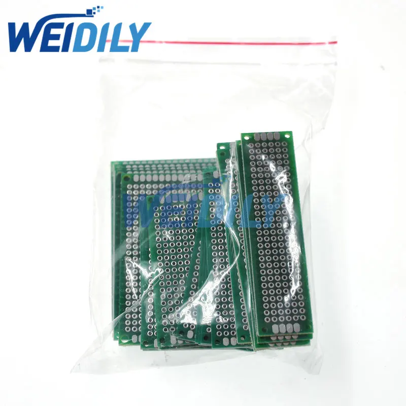 20PCS 5x7 4x6 3x7 2x8cm Double Side Prototype Diy Universal Printed Circuit PCB Board Protoboard pcb kit Breadboard Set New