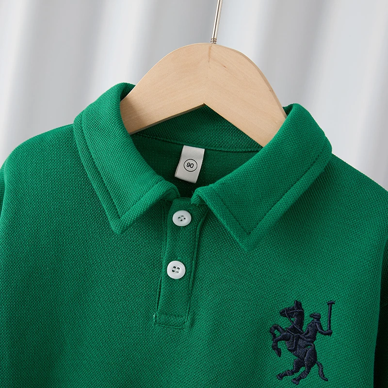 قميص بولو للأولاد 2025 جديد عصري وأنيق للأطفال للخريف بأكمام طويلة سترة أطفال عصرية على الطراز الكوري #4