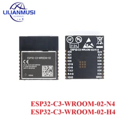 100pcs ESP32-C3-WROOM-02 ESP32 ESP32-C3 WROOM 02 N4 H4 2.4GHz BLE 5.0 WiFi+Bluetooth-compatible Wireless Module