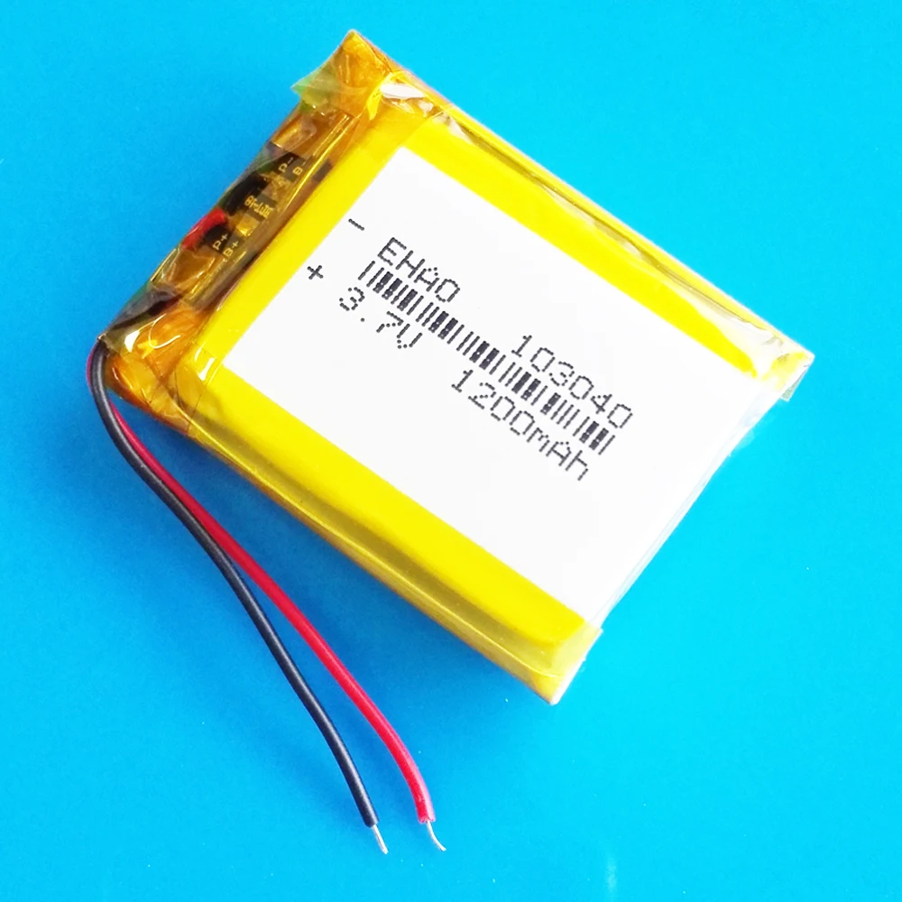 3.7V 1200mAh 103040   Akumulator litowo-polimerowy LiPo do MP3 GPS VR DVR DVD mobilna gra wideo Tablet PC Power bank