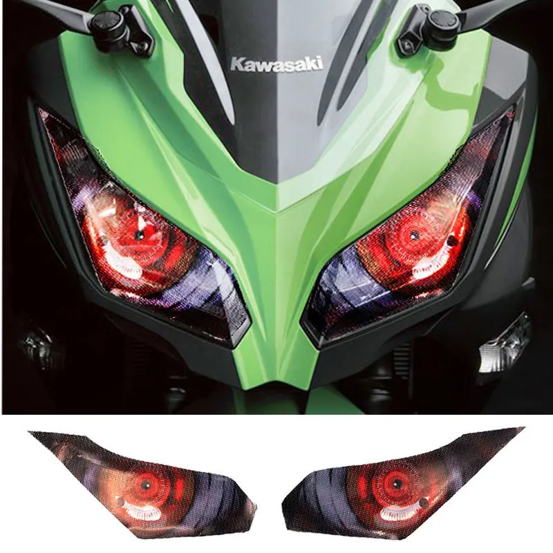 

Motorcycle Headlight Sticker Guard Head light protection Front Fairing Sticker Film Decoration For kawasaki Ninja 250 Ninja 300