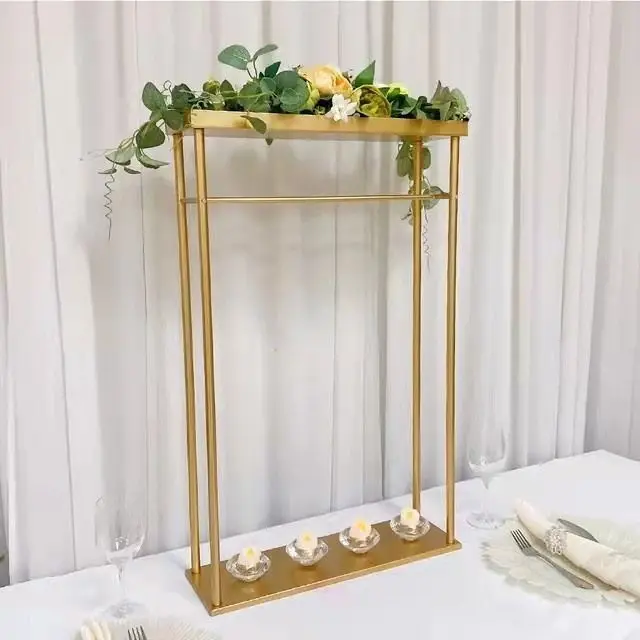 10PCS Outdoor Wedding Table Centerpieces Decor Ornament Hanging Metal Rack Flower Stand Candle Light Table Number Sign Holder