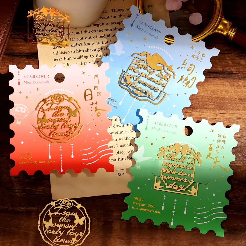 8packs/LOT chuang chou dreaming a butterfly series retro metal bookmark