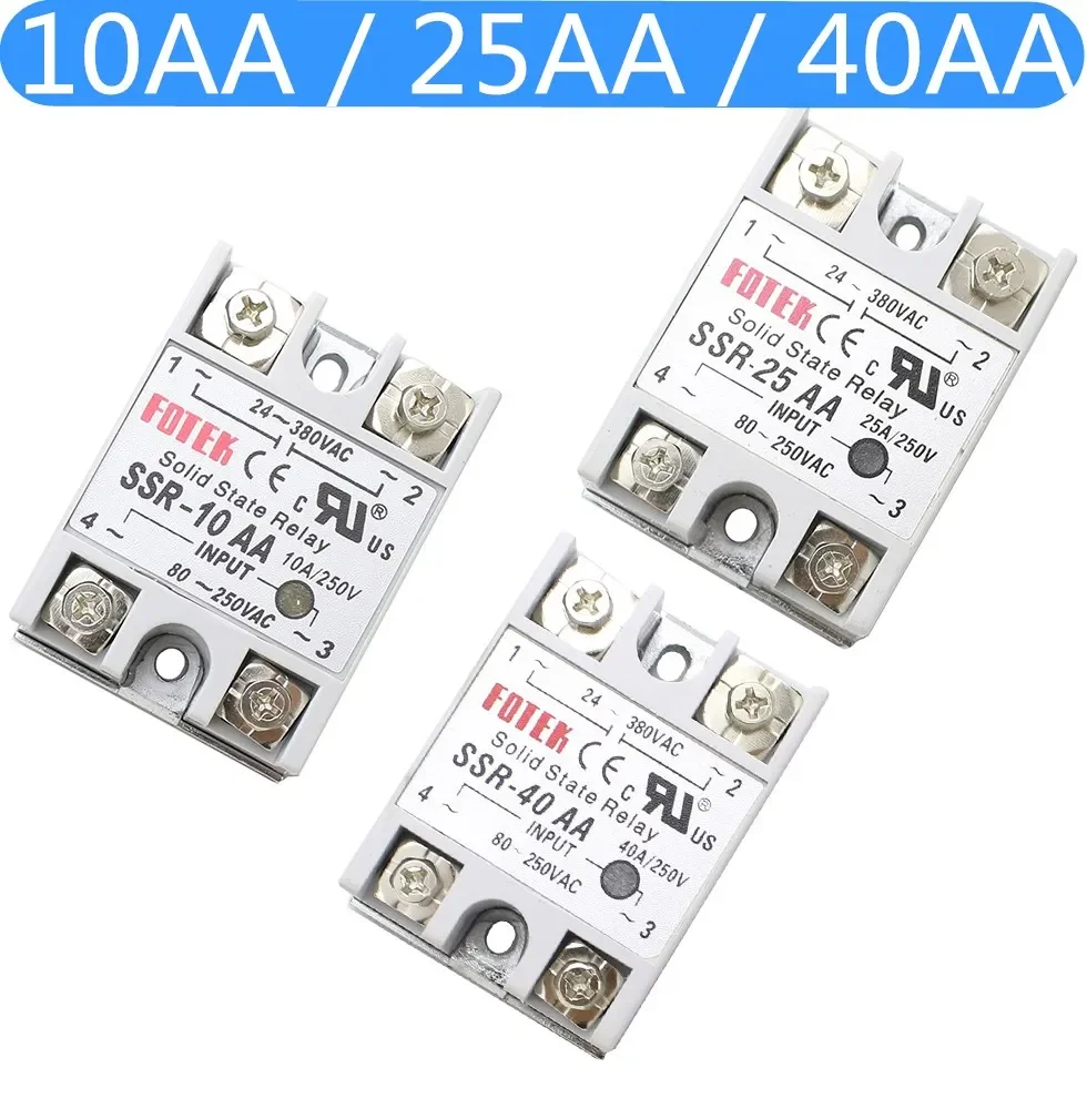 1 set SSR-40 DA + Radiator  Solid State Relais SSR 40A 3-32 V DC/24-380 V AC