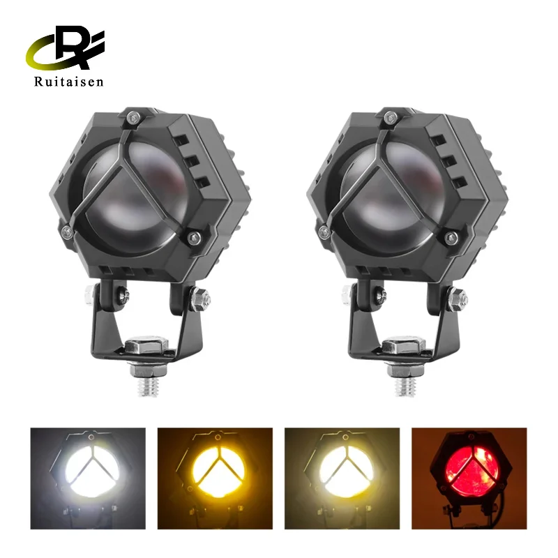 

Motorcycle LED Headlight High Power 30W Spot Lamp Lens 3000K 6500K Auxiliary Spotlight Car Trucks Off-road Fog Lights 12V-80V
