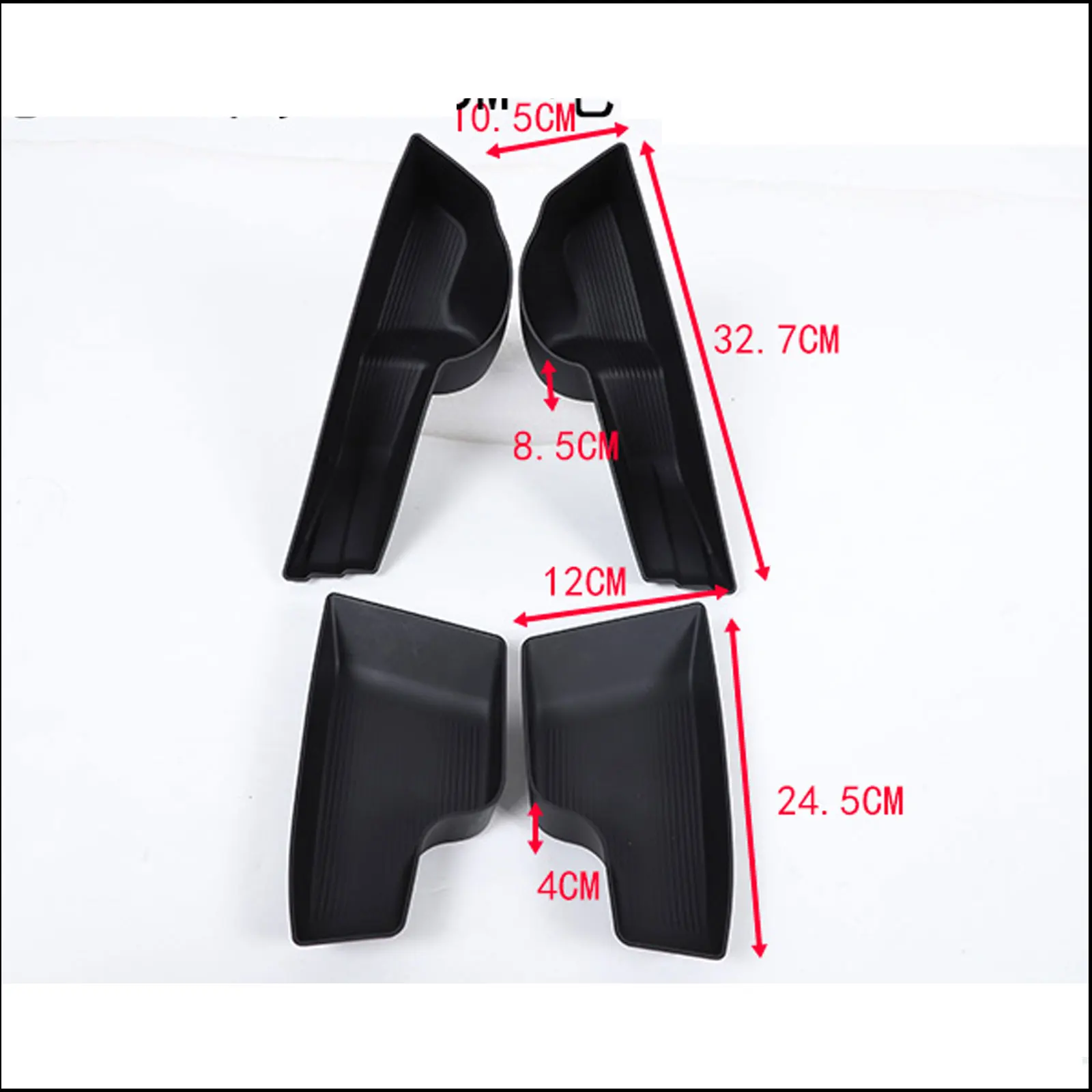 For BMW 5 Series G60 2023+ Car door slot sundry storage box TPE Auto interior Accessories 4 Pcs