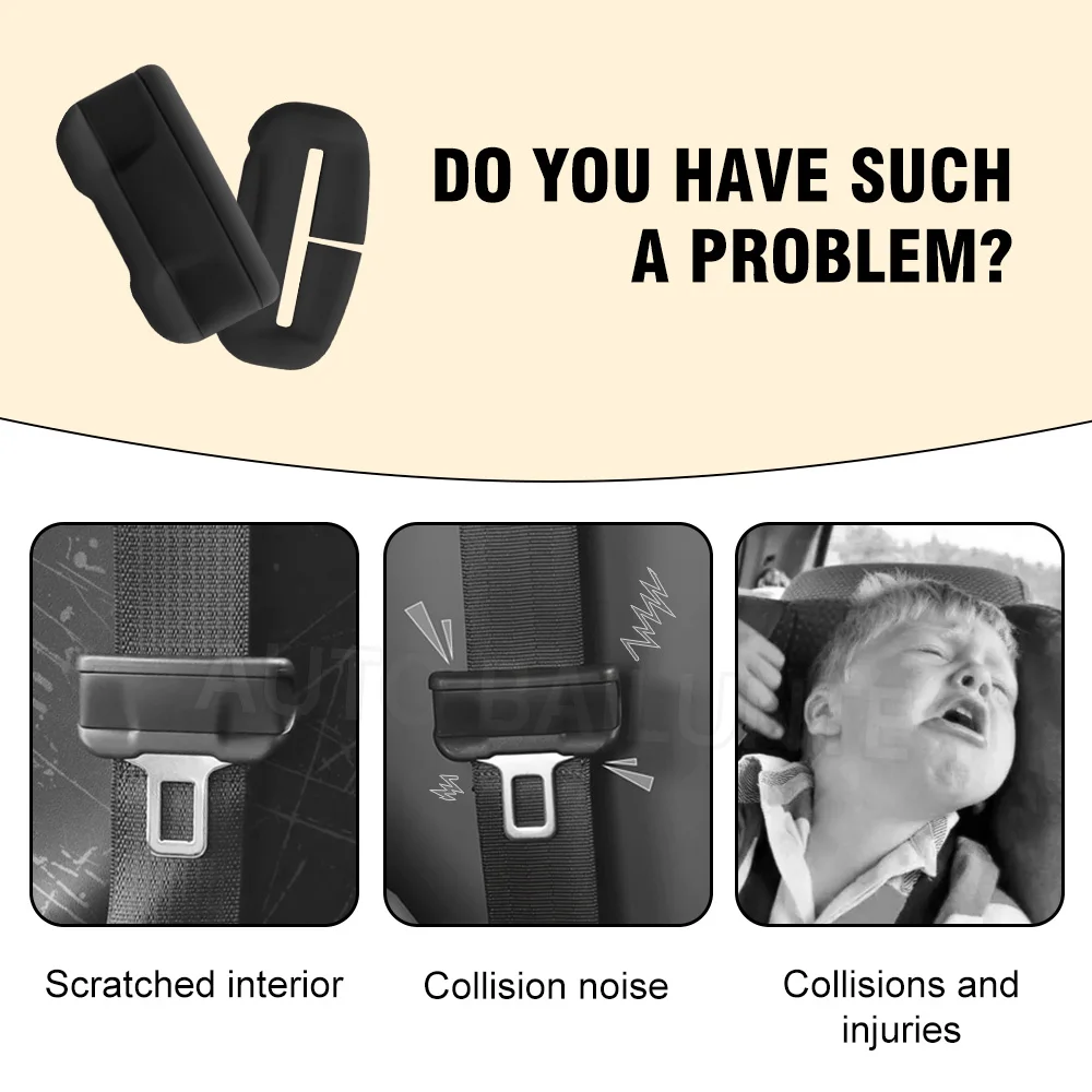 For Tesla Model Y 2021-2024 Juniper 2025 2026 Car Seat Belt Buckle Protector Cover Anti-collision Silicone Interior Accessories