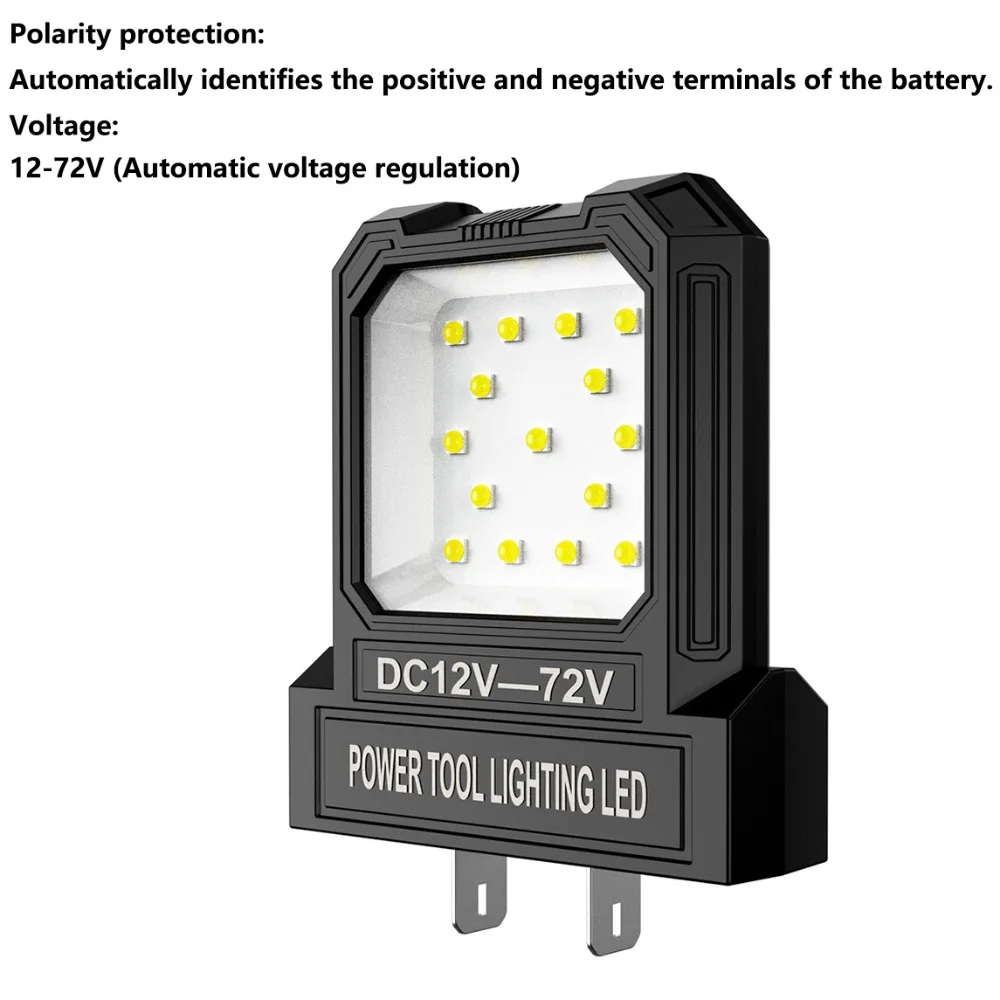 Power Tool Parts LED Work Light Adjustable High Brightness Outdoor Searchlight Universal Durable Lithium Battery Lamp