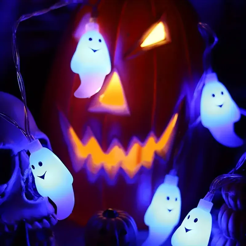 Halloween-Lichterketten batterie betriebene Geister lichter niedliche gruselige Geister dekor für Indoor-Party Halloween Innen zimmer Schlafzimmer – Detail 15