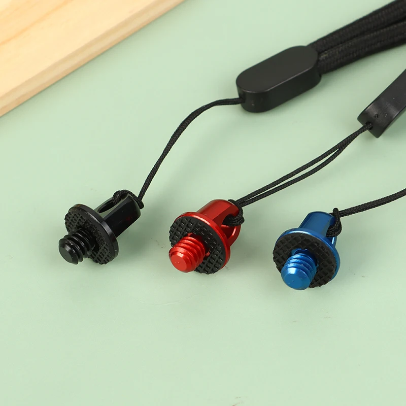 1/4 بوصة مقبض الكاميرا المسمار 1/4 "D حلقة محول مع قابل للتعديل اليد معصمه الحبل حزام الرافعة ل ترايبود استوديو الصور