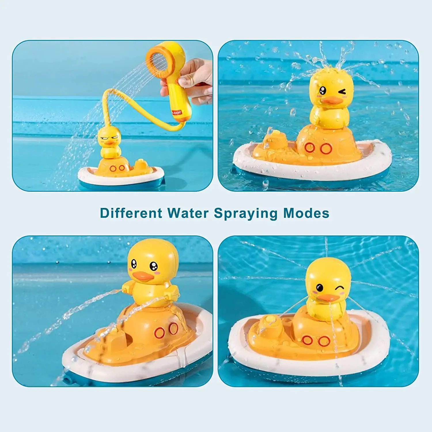 Bath Toys Electric Duck Water Game Faucet Baby Shower Bathroom Water Spray Bath Toys Bathing Swimming Bath Toys for Kids