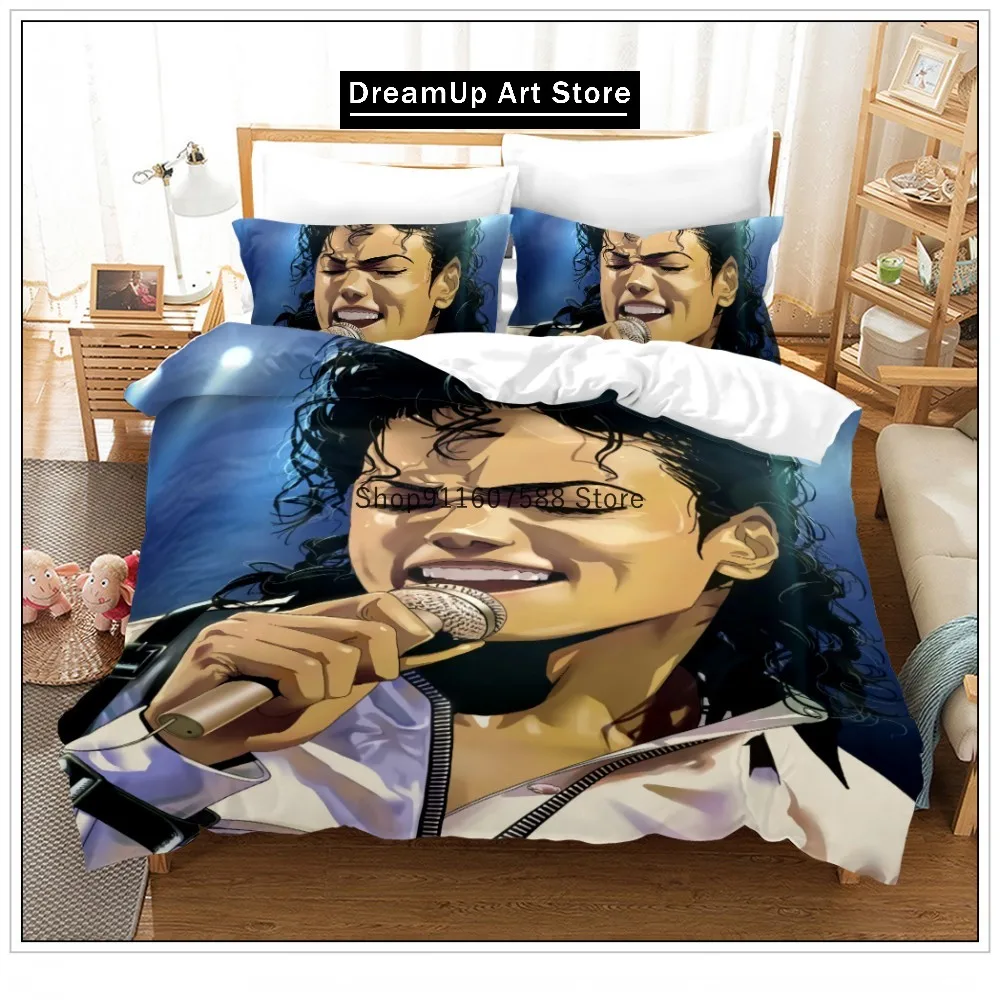 Michael Jackson Bedding Set Duvet Covers Character 3D Printed Home Textile Luxury Bed Set 200x200cm Bed Linens