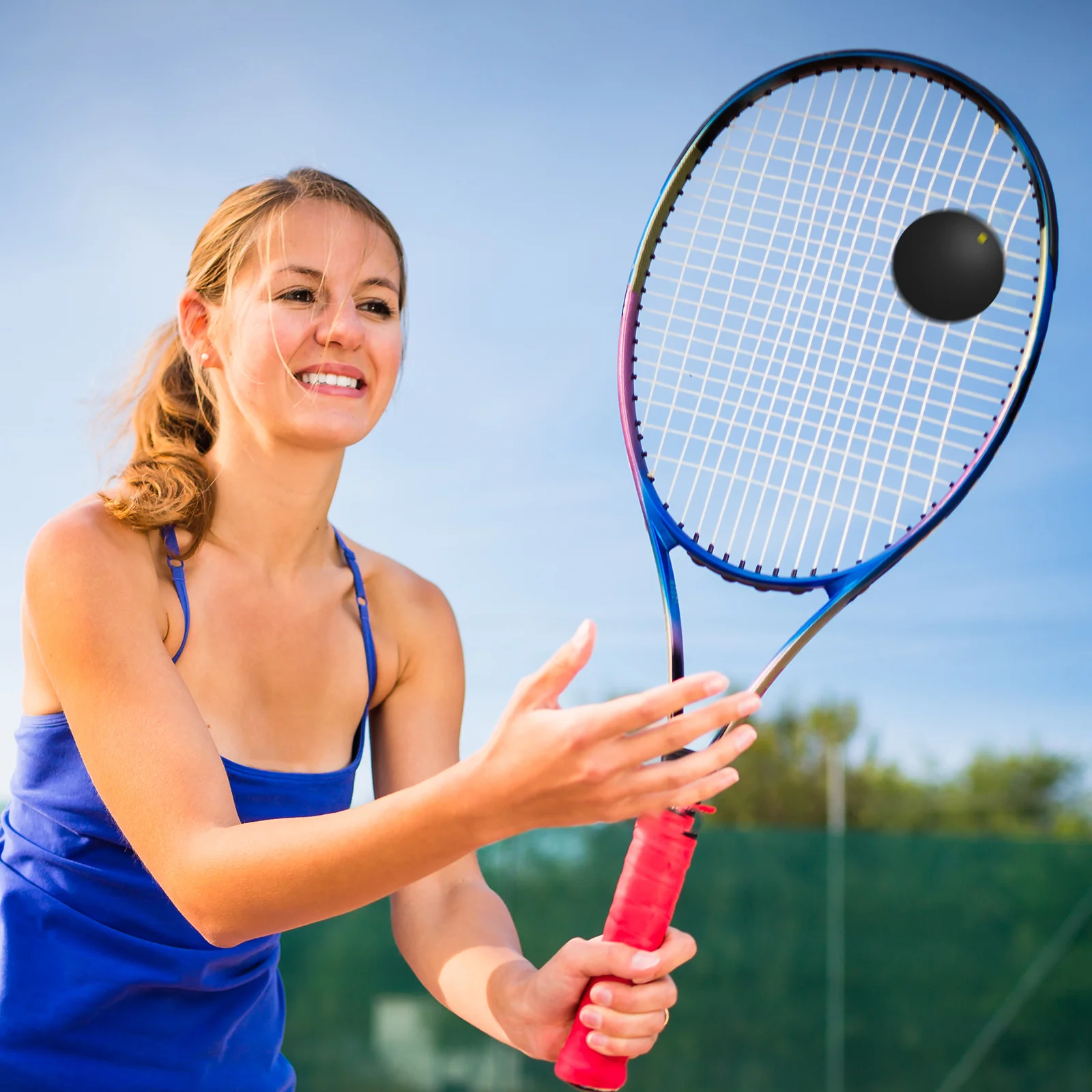 4 قطع من كرات الاسكواش كرة رياضية مرنة وخفيفة الوزن لممارسة التدريبات والتدريب على الملعب المنزلي #3