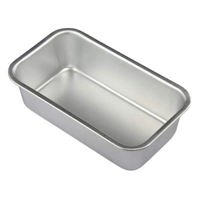 A53Q-16Pcs molde de pan antiadherente Rectangular de estaño para pan de aleación de aluminio, sartenes para pan, herramientas para hornear, suministros de cocina y comedor