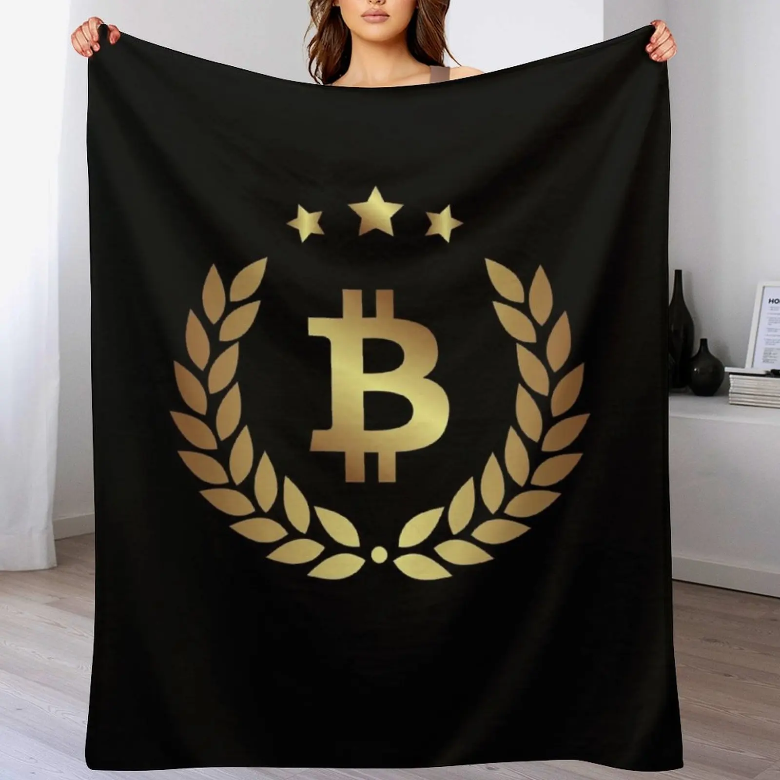 

Bitcoin Cryptocurrency cryptocurrency logo Throw Blanket Personalized Gift For Sofa Thin Beach Flannel Blankets
