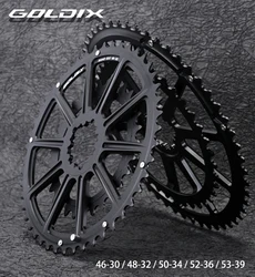 GOLDIX Road Bike Chainring 50-34T 52-36T 53-39T 10 11 12 Speed Double Chainwheel for SR Direct Mount 3-Bolt Crankset