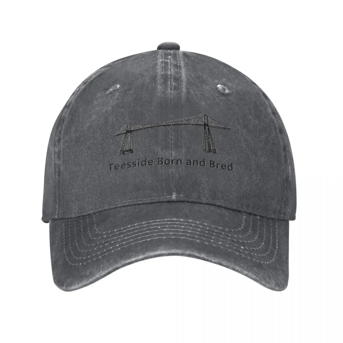 

Teesside Born and Bred - Transporter Bridge Baseball Cap Cosplay Fishing cap For Men Women's