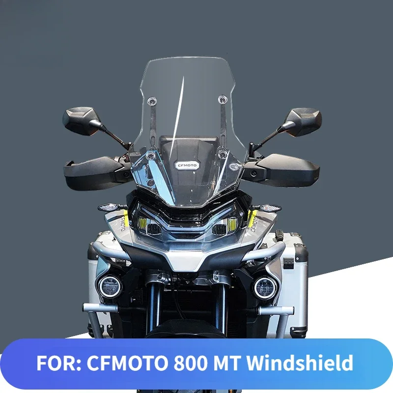 

For CFMOTO 800 MT Dedicated Front Windshield Heighten Wind Deflector New Motorcycle Fit Cfmoto 800MT CF800MT Windscreen Grey